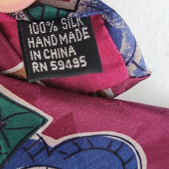 Ted Lapidus Designer Paris Silk Mens Necktie Floral Abstract Multicolor Tie - Picture 6 of 6